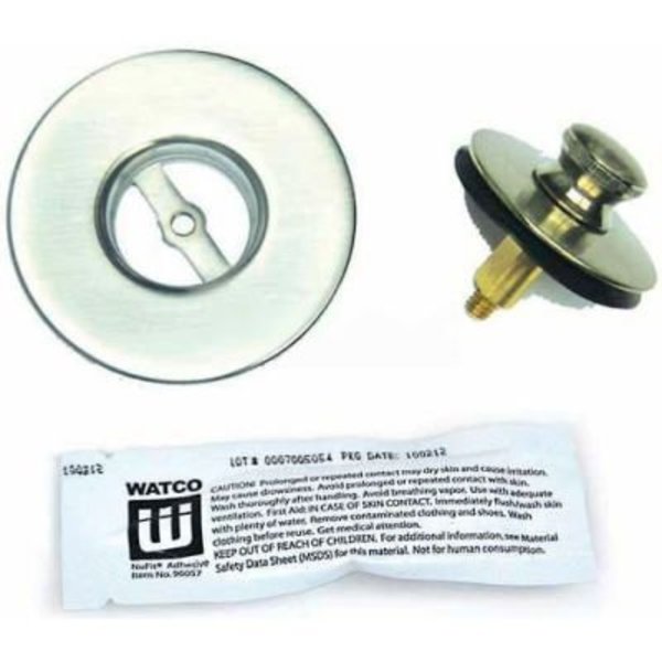 Eagle Mountain Products Watco Nufit Lift & Turn Tub Closure, Brushed Nickel 48300-BN